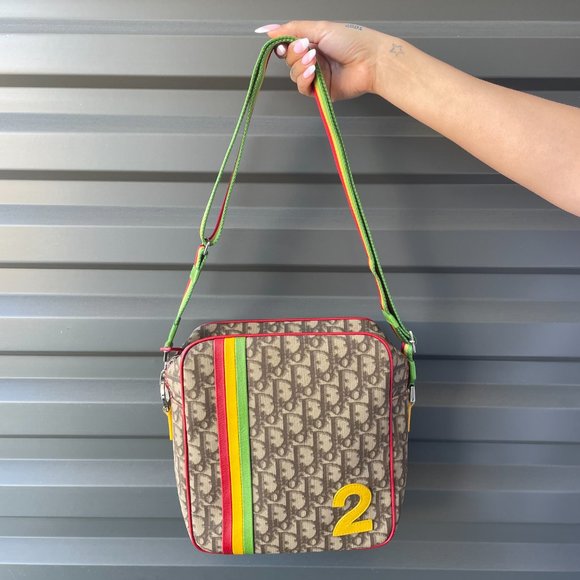 DIOR 2004 Rasta Galliano Diorissimo Messenger Bag - Picture 1 of 12